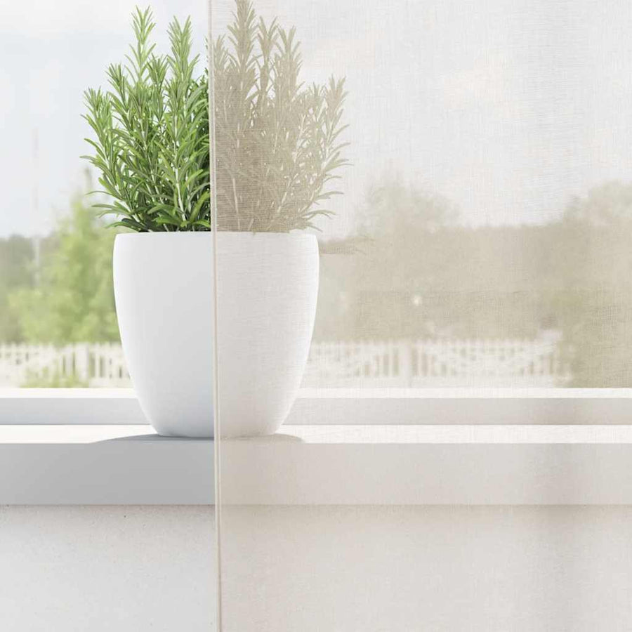 Gordijnen voile met Tab Top 2 st crèmekleurig
