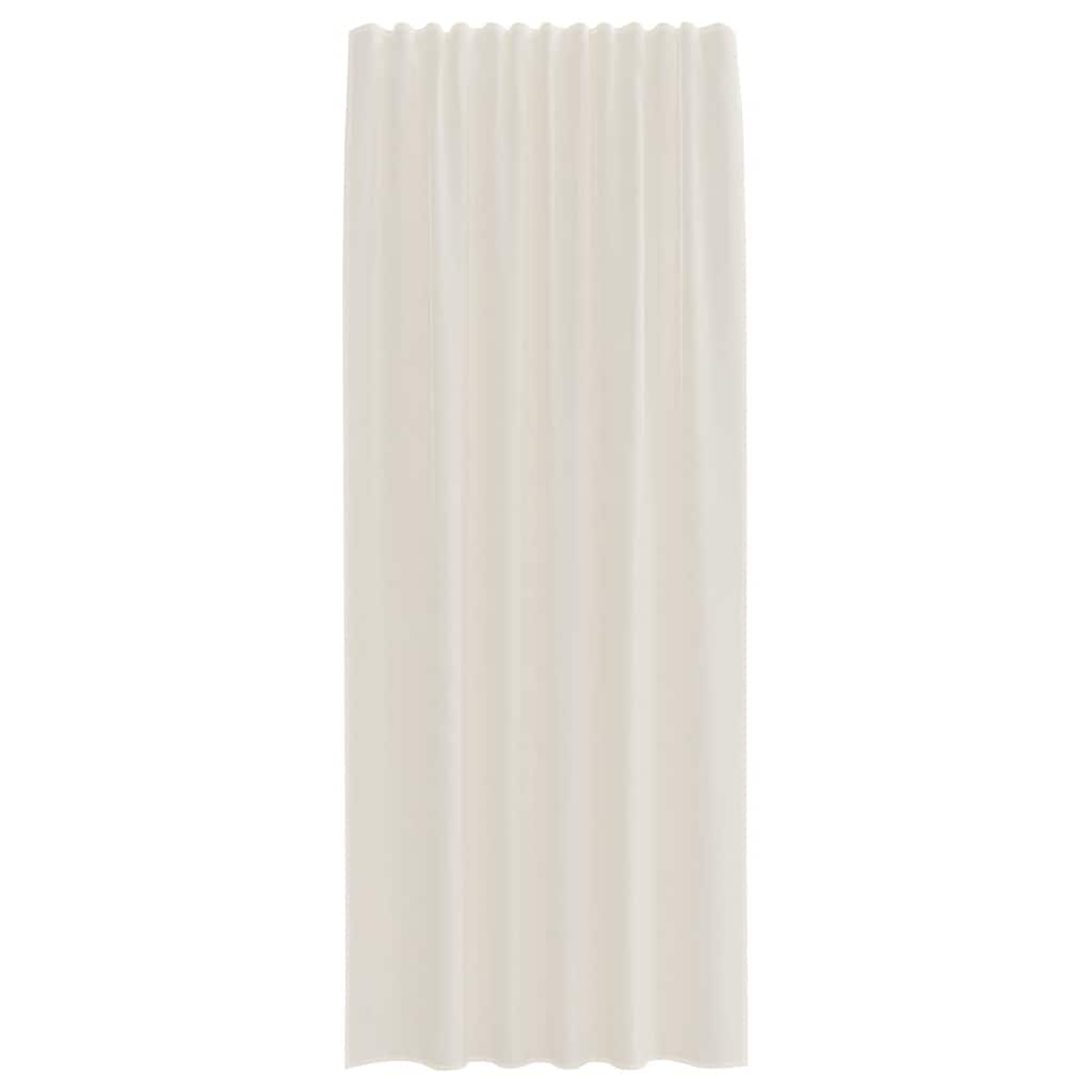 Gordijnen voile met Tab Top 2 st crèmekleurig