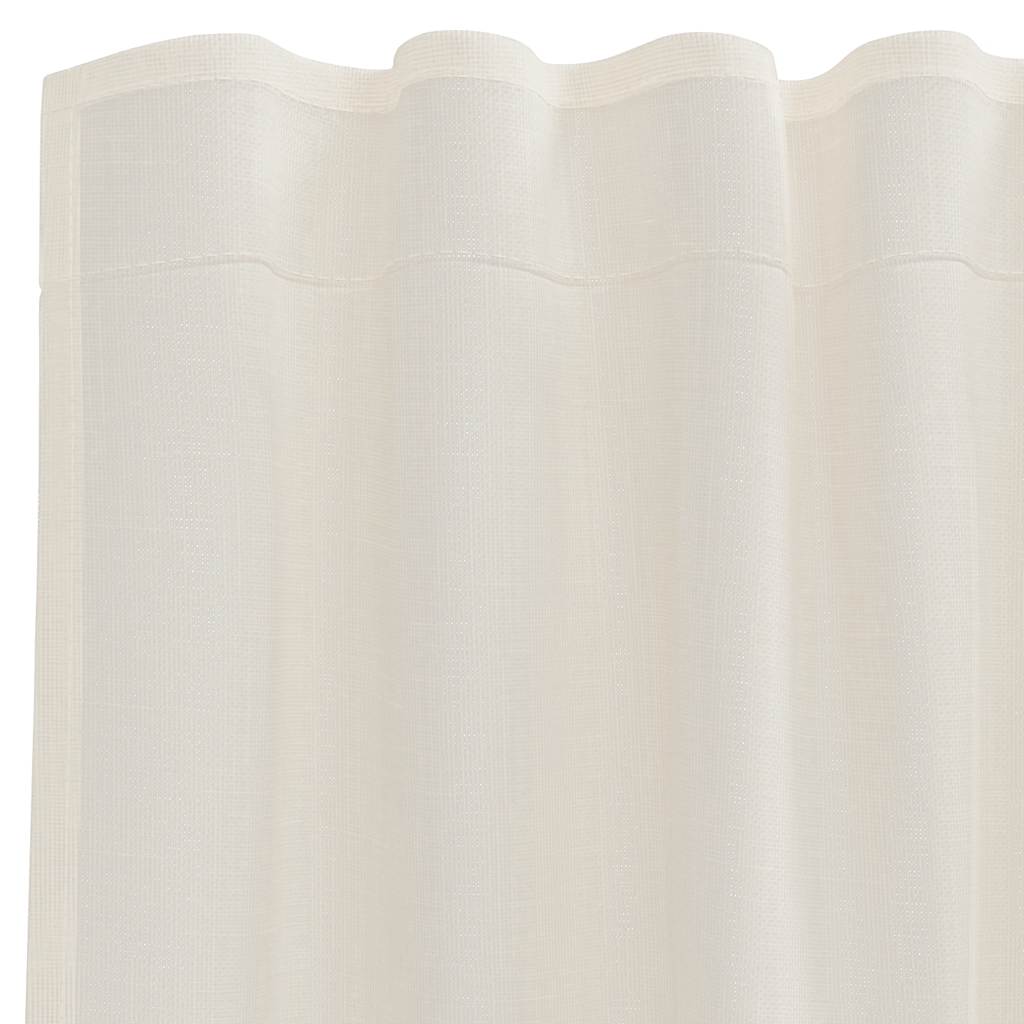 Gordijnen voile met Tab Top 2 st crèmekleurig