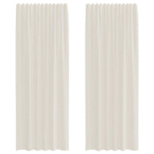 Gordijnen voile met Tab Top 2 st crèmekleurig