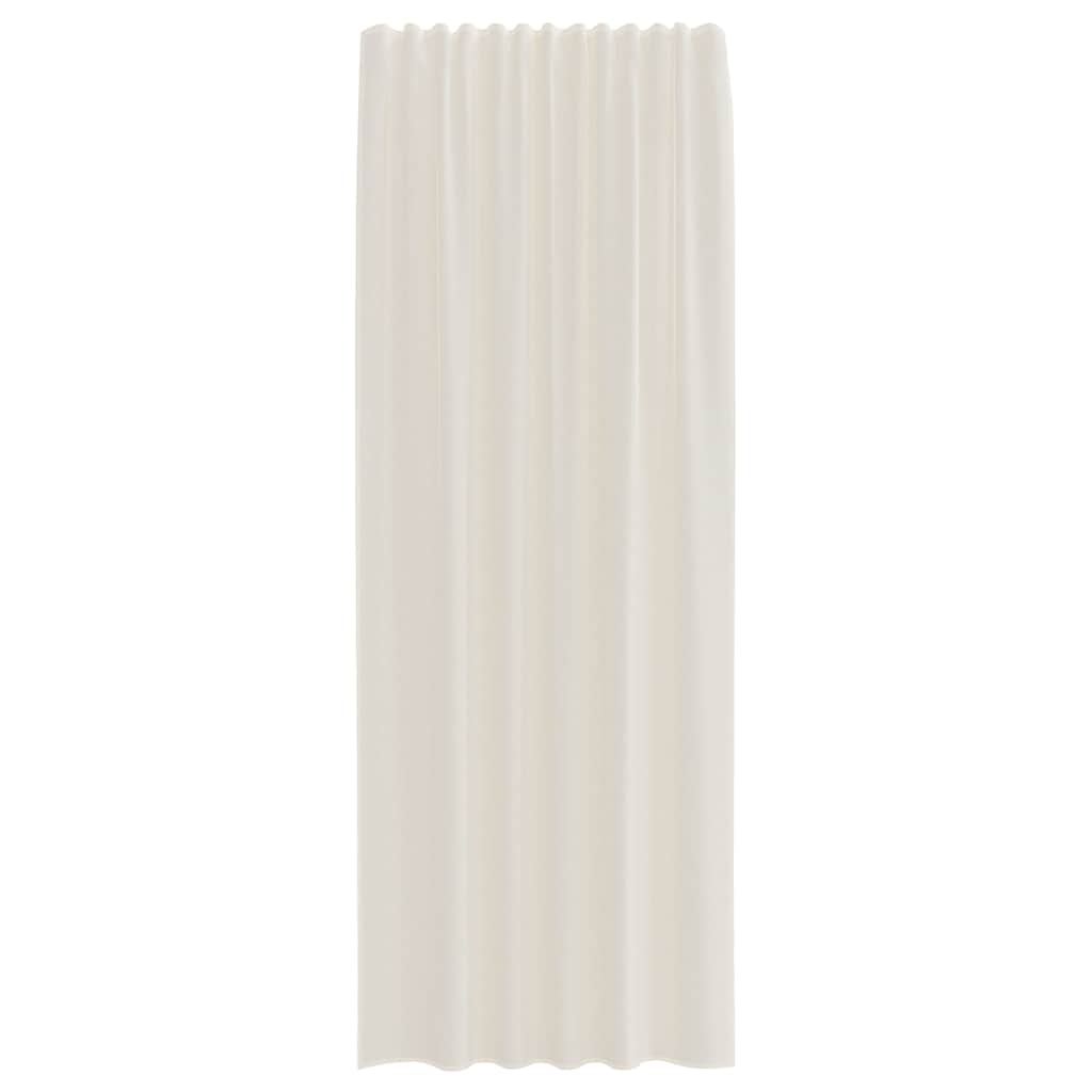 Gordijnen voile met Tab Top 2 st crèmekleurig
