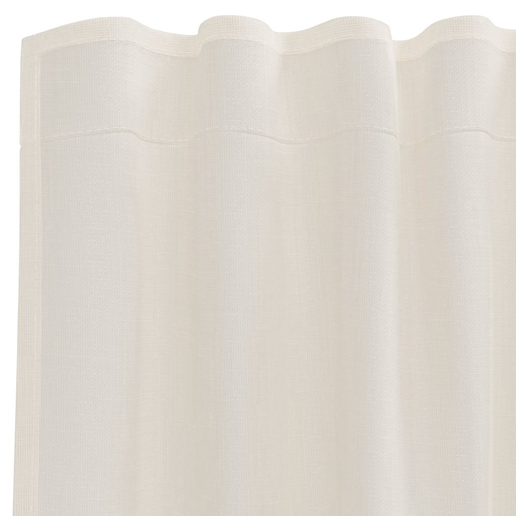 Gordijnen voile met Tab Top 2 st crèmekleurig