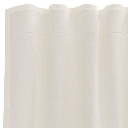 Gordijnen voile met Tab Top 2 st crèmekleurig