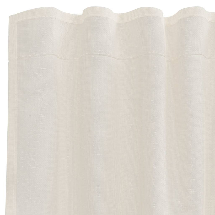 Gordijnen voile met Tab Top 2 st crèmekleurig