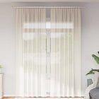 Voile Curtains with Tab Top 2 pcs Cream