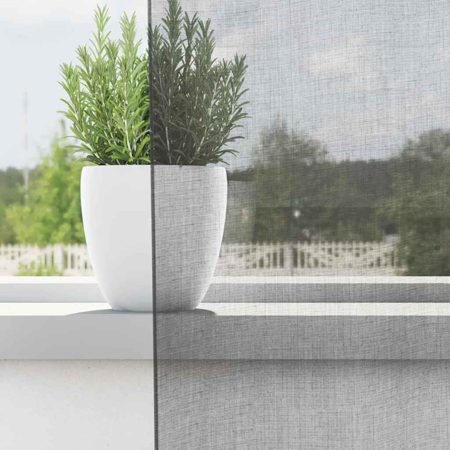 Gordijnen voile met lussen 2 st 140x225 cm donkergrijs
