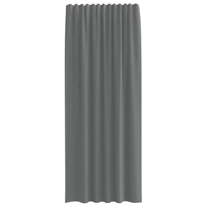 Gordijnen voile met lussen 2 st 140x225 cm donkergrijs