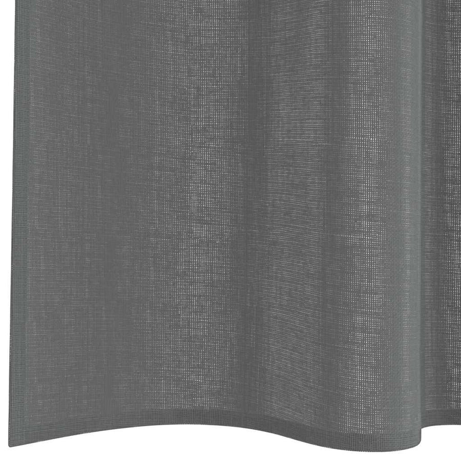 Gordijnen voile met lussen 2 st 140x225 cm donkergrijs