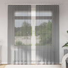 Voile curtains with loops 2 pcs 140x225 cm dark grey