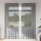 Voile curtains with loops 2 pcs 140x245 cm dark grey