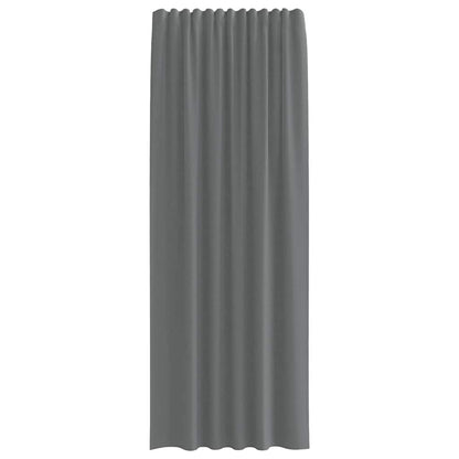 Gordijnen voile met lussen 2 st 140x260 cm donkergrijs