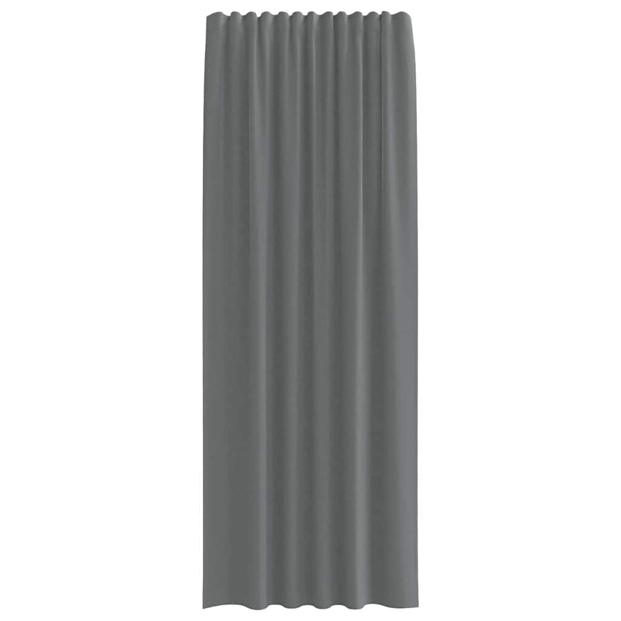 Gordijnen voile met lussen 2 st 140x260 cm donkergrijs
