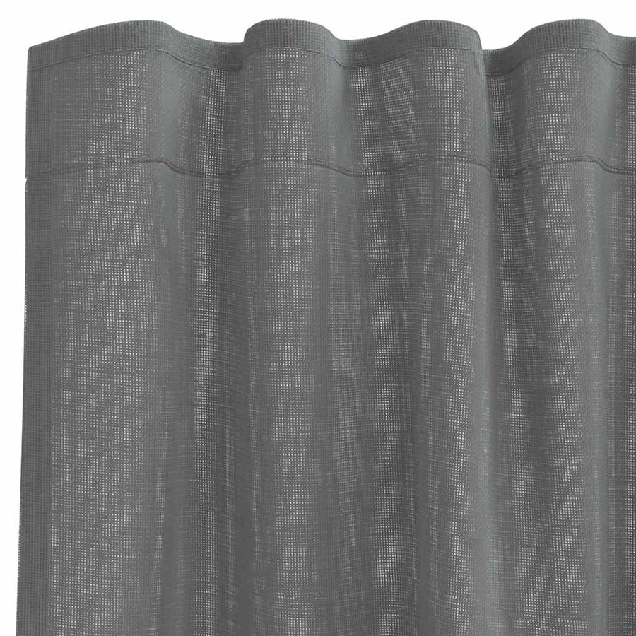 Gordijnen voile met lussen 2 st 140x260 cm donkergrijs