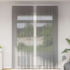 Voile Curtains with Loops 2 pcs 140x260 cm Dark Grey