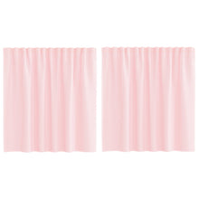 Gordijnen voile met lussen 2 st 140x140 cm lichtroze