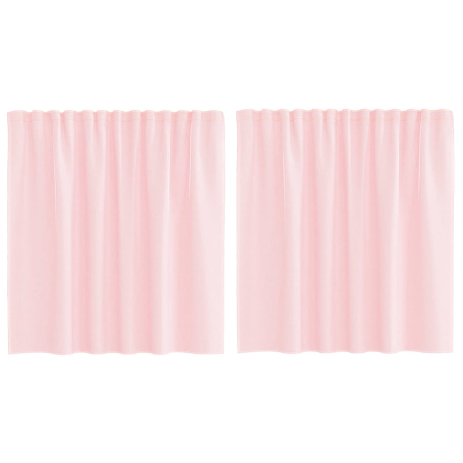 Gordijnen voile met lussen 2 st 140x140 cm lichtroze