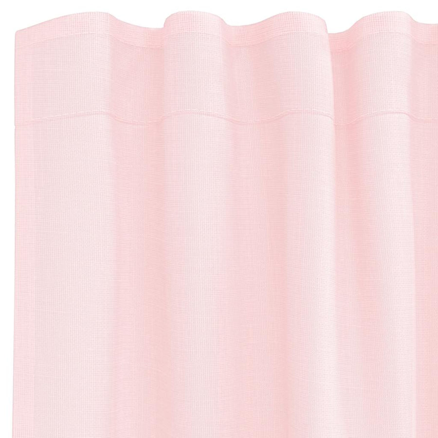 Gordijnen voile met lussen 2 st 140x140 cm lichtroze