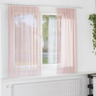 Voile curtains with loops 2 pcs 140x140 cm light pink