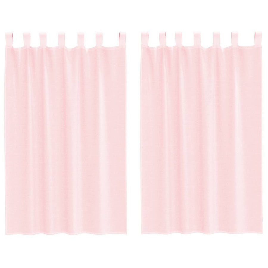 Gordijnen voile met lussen 2 st 140x175 cm lichtroze