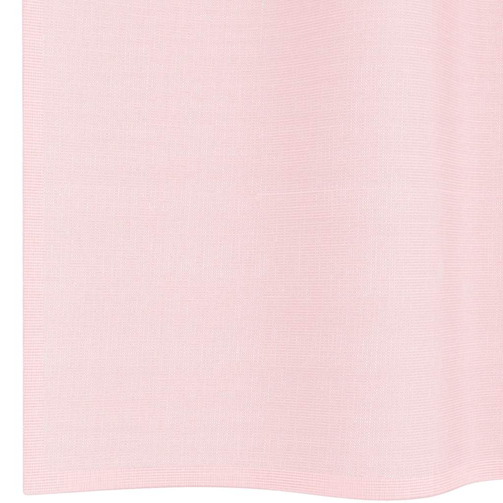 Gordijnen voile met lussen 2 st 140x175 cm lichtroze