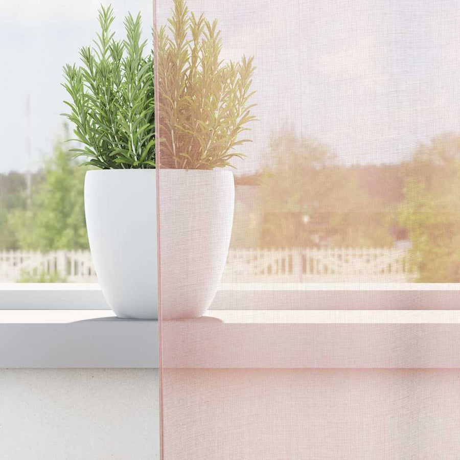 Gordijnen voile met lussen 2 st 140x245 cm lichtroze