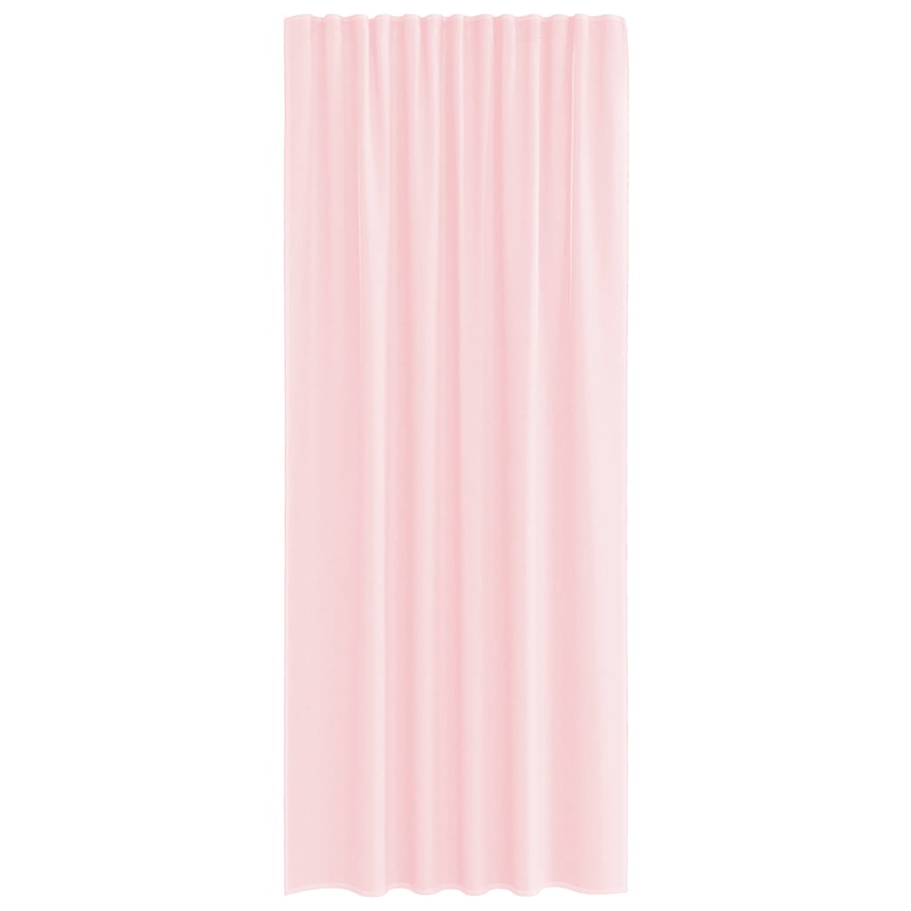 Gordijnen voile met lussen 2 st 140x245 cm lichtroze