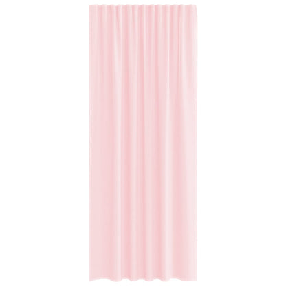 Gordijnen voile met lussen 2 st 140x245 cm lichtroze