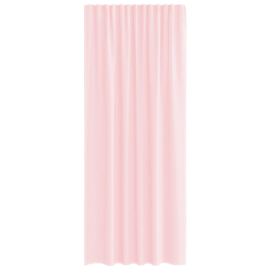 Gordijnen voile met lussen 2 st 140x245 cm lichtroze