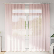 Gordijnen voile 2 st 140x245 cm lichtroze