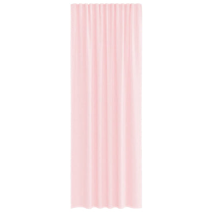 Gordijnen voile met lussen 2 st 140x260 cm lichtroze