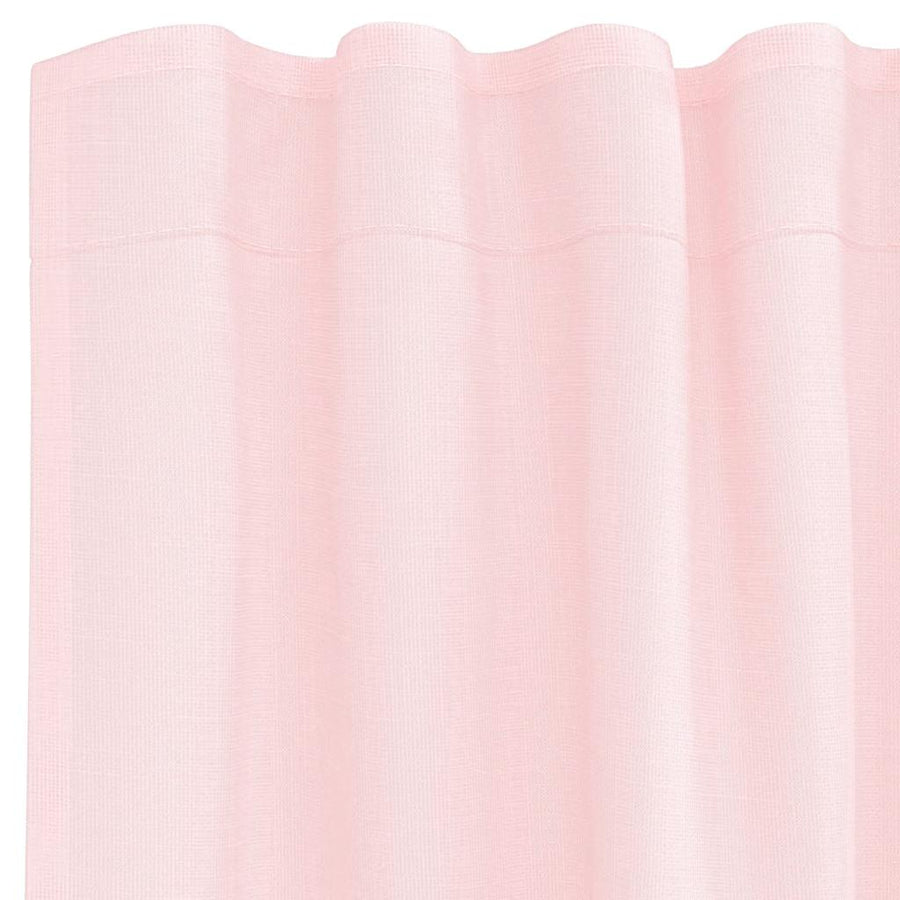 Gordijnen voile met lussen 2 st 140x260 cm lichtroze