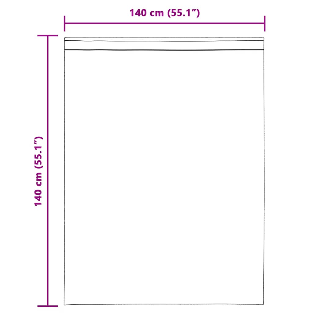 Gordijnen voile met lussen 2 st 140x140 cm oranje