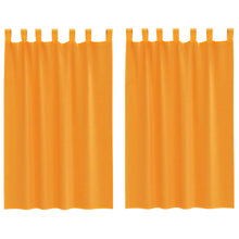 Gordijnen voile met lussen 2 st 140x175 cm oranje
