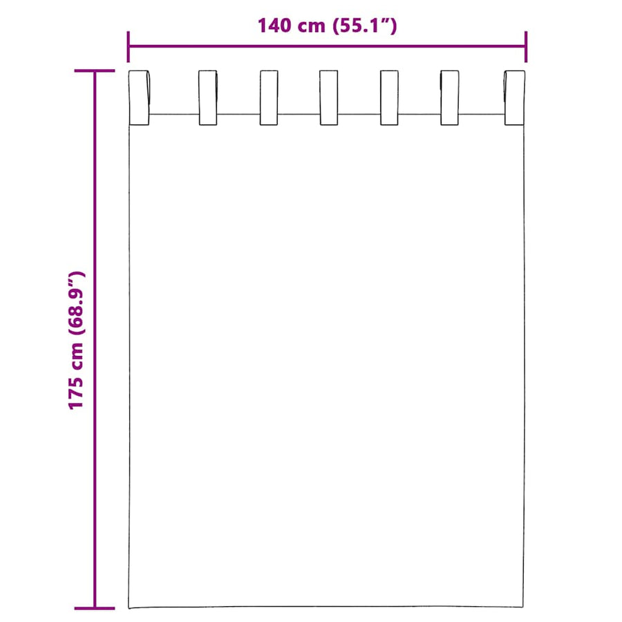 Gordijnen voile met lussen 2 st 140x175 cm oranje