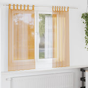 Gordijnen voile 2 st 140x175 cm oranje