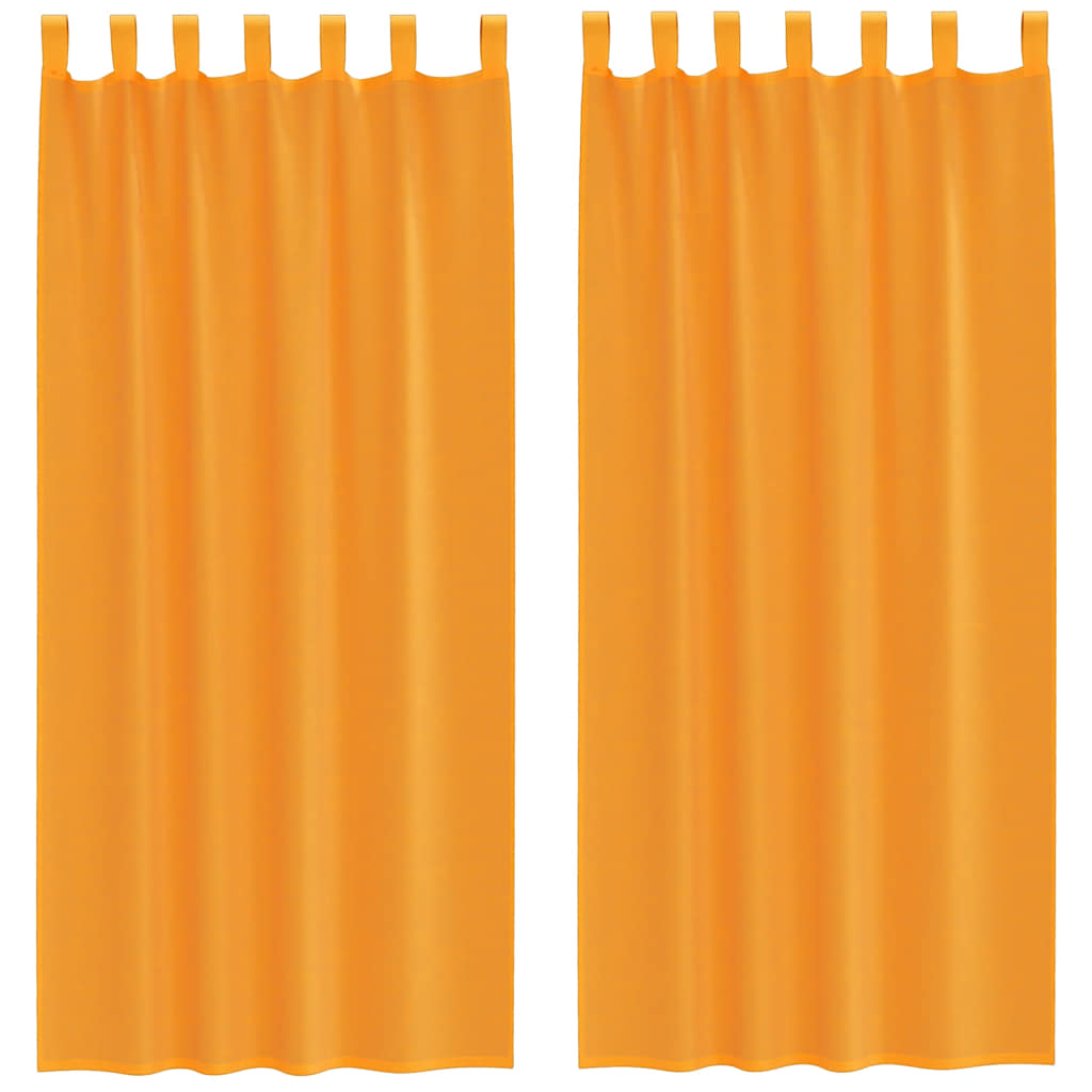 Gordijnen Met Lus 2 St 1 140 x 225 cm Oranje