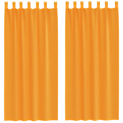 Gordijnen Met Lus 2 St 1 140 x 225 cm Oranje