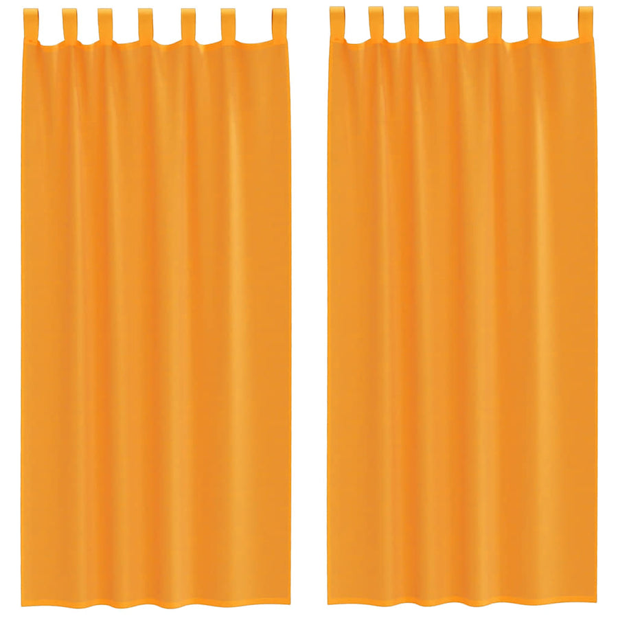 Gordijnen Met Lus 2 St 1 140 x 225 cm Oranje