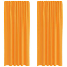 Gordijnen met lussen 2 st 140x245 cm oranje