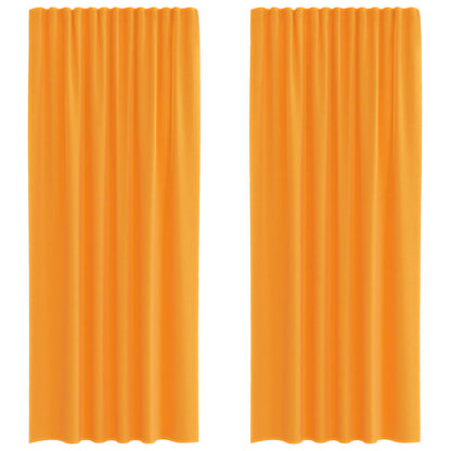 Gordijnen met lussen 2 st 140x245 cm oranje