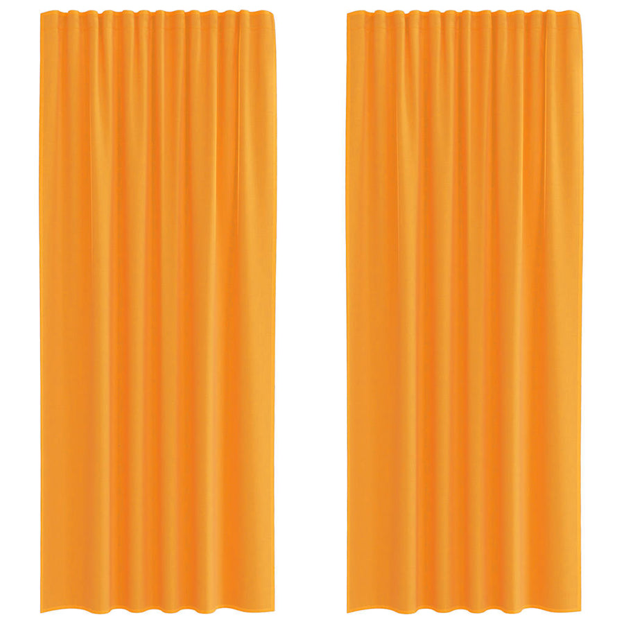 Gordijnen met lussen 2 st 140x245 cm oranje