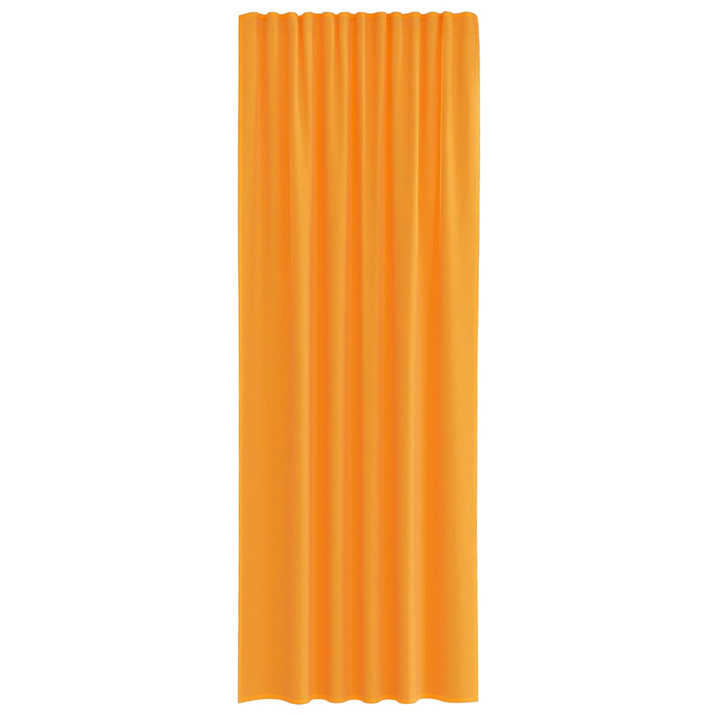 Gordijnen Voile met lussen 2 st 140x260 cm oranje