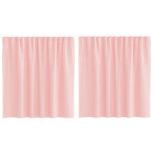 Gordijnen voile met lussen 2 st 140x140 cm roze
