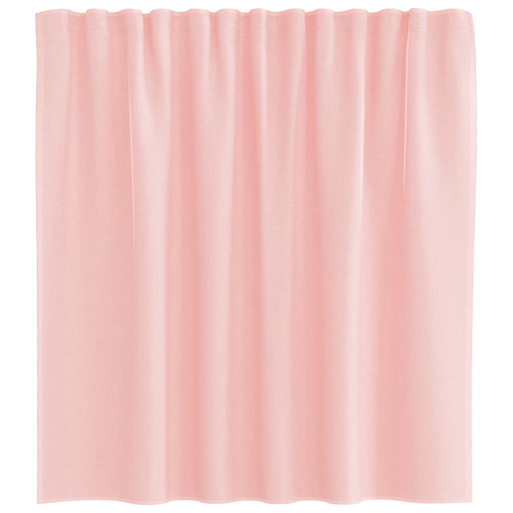 Gordijnen voile met lussen 2 st 140x140 cm roze