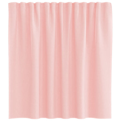 Gordijnen voile met lussen 2 st 140x140 cm roze