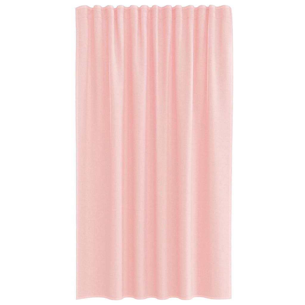 Gordijnen met lussen 2 st 140x175 cm roze