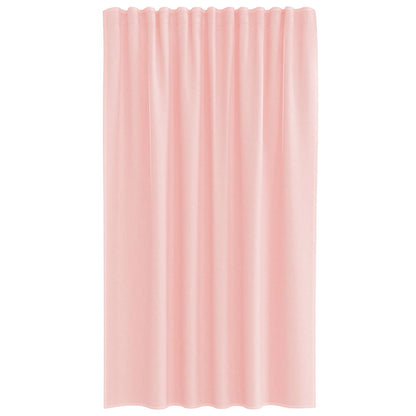Gordijnen met lussen 2 st 140x175 cm roze