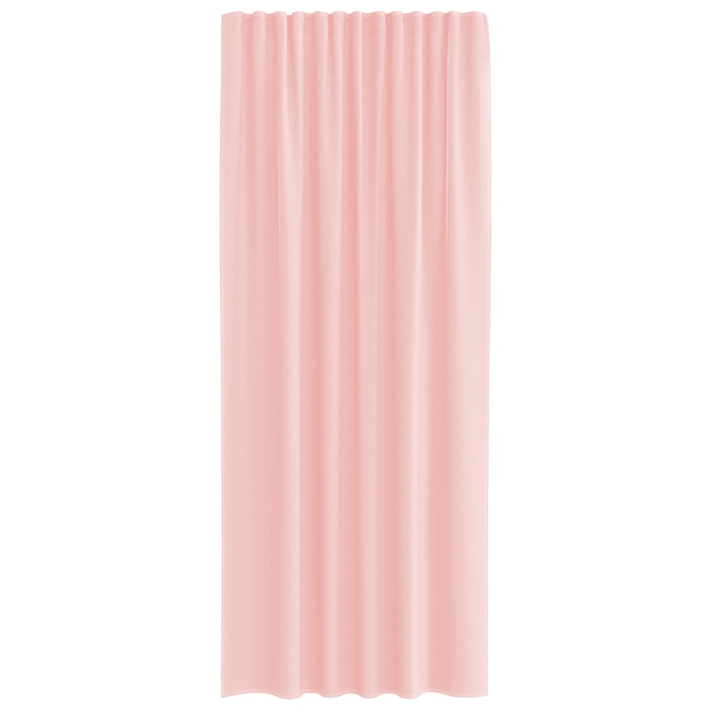 Gordijnen voile met lussen 2 st 140x225 cm roze