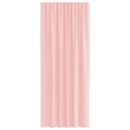 Gordijnen voile met lussen 2 st 140x225 cm roze