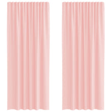 Gordijnen met lussen 2 st 140x245 cm roze